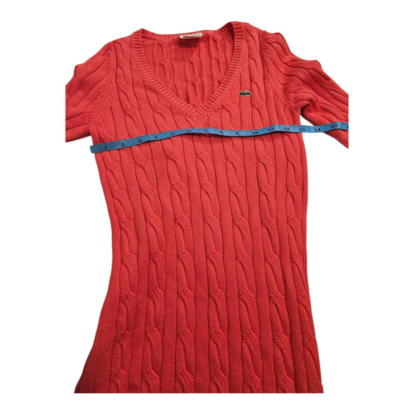 Lacoste Size 34 (Small) Pink Long Sleeve Knit Pullover Sweater - Picture 7 of 9
